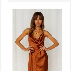 Hello Molly Copper Strapless Dress